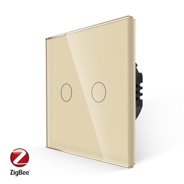Intrerupator Dublu cu Touch din Sticla LUXION, protocol ZigBee