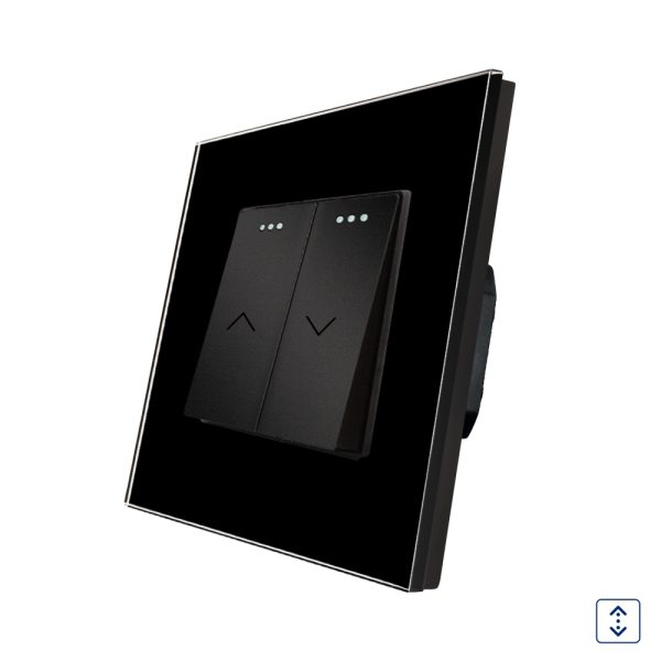 Intrerupator Jaluzele Mecanic LUXION cu Rama din Sticla