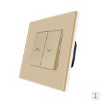Intrerupator Jaluzele Mecanic LUXION cu Rama din Sticla