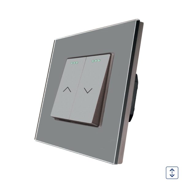 Intrerupator Jaluzele Mecanic LUXION cu Rama din Sticla
