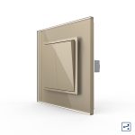 Intrerupator Dublu Mecanic LIVOLO cu Rama din Sticla – Serie Noua