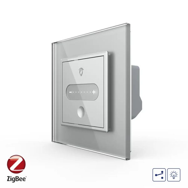 Intrerupator Simplu Cap Scara / Cruce cu Variator Livolo cu Rama din Sticla, ZigBee – Serie Noua