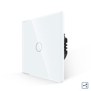 Intrerupator Simplu Cap Scara cu Touch din Sticla LUXION