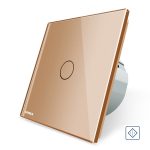 Intrerupator simplu cu revenire / contact uscat Livolo cu touch din sticla