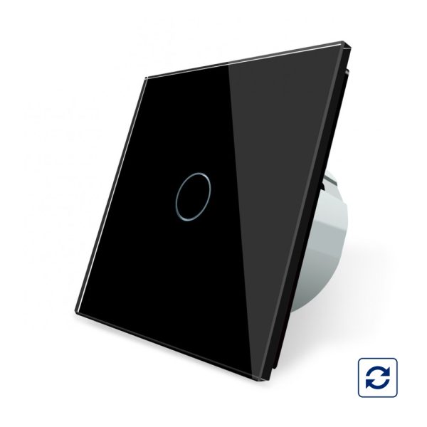 Intrerupator simplu cu revenire contact uscat Livolo cu touch din sticla