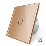 Intrerupator simplu cu revenire contact uscat Livolo cu touch din sticla