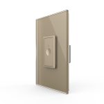 Intrerupator Simplu cu Touch Livolo cu Rama Din Sticla 1M – Serie Noua
