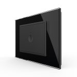 Intrerupator simplu cu touch Livolo cu rama din sticla, standard Italian – Serie noua