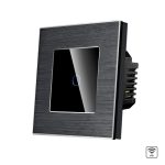 Intrerupator Simplu Wi-Fi cu Touch din Sticla si Rama de Aluminiu LUXION