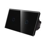 Intrerupator Simplu + Simplu cu Touch din Sticla LUXION