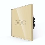 Intrerupator Triplu cu Touch din Sticla LUXION, 500W