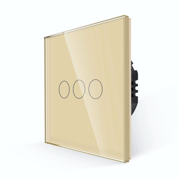 Intrerupator Triplu cu Touch din Sticla LUXION, 500W