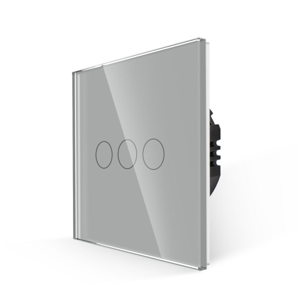 Intrerupator Triplu cu Touch din Sticla LUXION, 500W