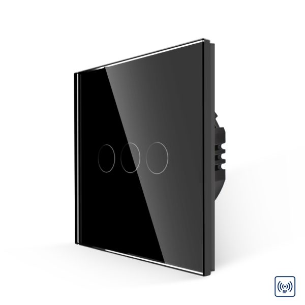 Intrerupator Triplu RF433 cu Touch din Sticla LUXION