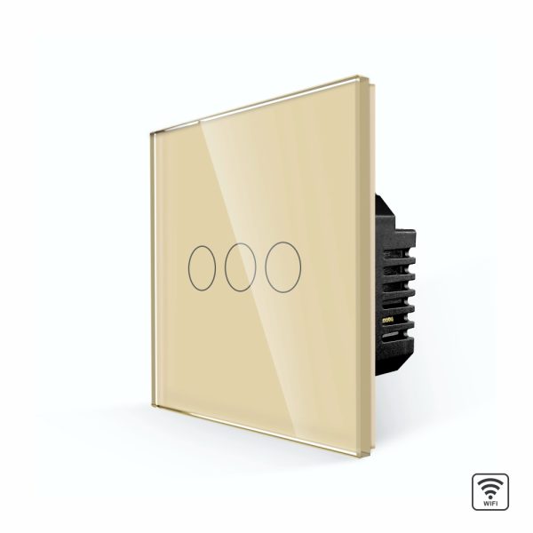 Intrerupator Triplu Wi-Fi cu Touch din Sticla LUXION