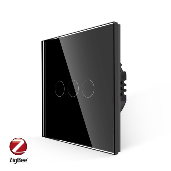 Intrerupator Triplu cu Touch din Sticla LUXION, protocol ZigBee