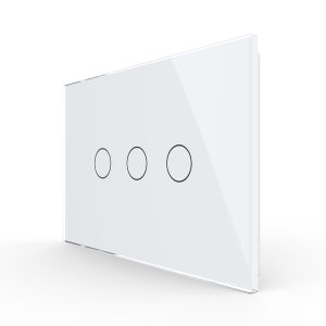 Intrerupator triplu cu touch Livolo din sticla, standard italian – Serie noua