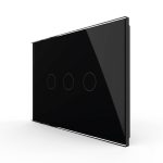 Intrerupator triplu cu touch Livolo din sticla, standard italian – Serie noua