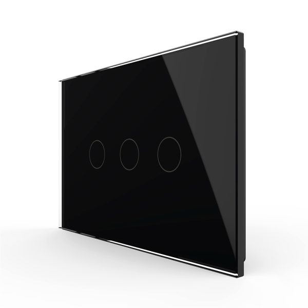 Intrerupator triplu cu touch Livolo din sticla, standard italian – Serie noua