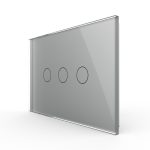 Intrerupator triplu cu touch Livolo din sticla, standard italian – Serie noua