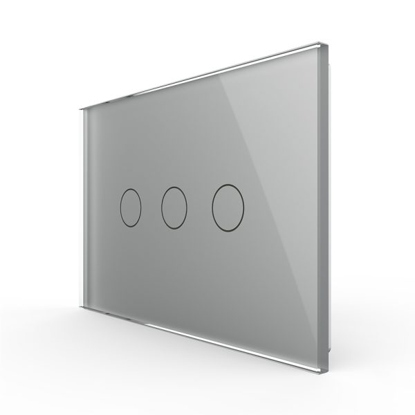 Intrerupator triplu cu touch Livolo din sticla, standard italian – Serie noua