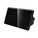 Intrerupator Triplu + Triplu cu Touch din Sticla LUXION