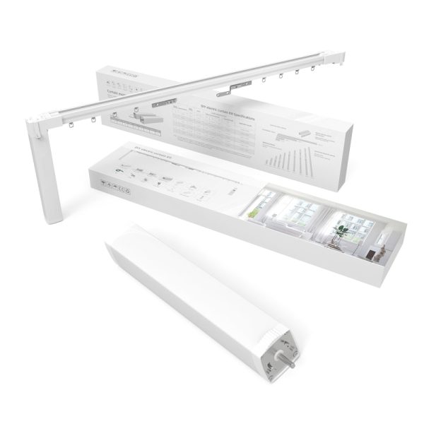 Kit sina electrica LUXION 5.2 m pentru draperii si perdele, Telecomanda, Control telefon, Wi-Fi