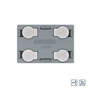 Modul intrerupator cvadruplu cap scara / cruce wireless cu touch Livolo, standard Italian