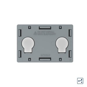 Modul intrerupator dublu cap scara / cruce cu touch Livolo, standard Italian