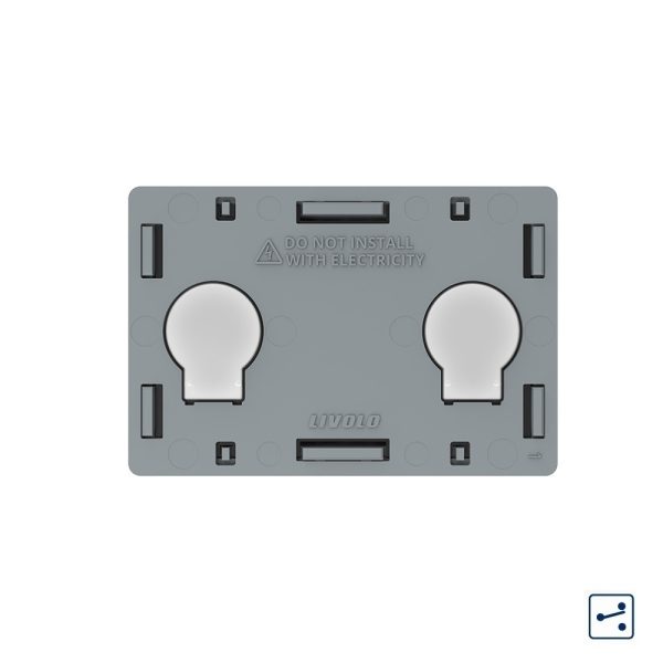 Modul intrerupator dublu cap scara / cruce cu touch Livolo, standard Italian