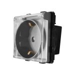 Modul Priza Simpla cu Protectie Fara Rama Din Sticla LUXION
