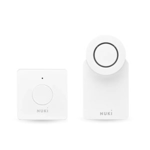 Pachet Nuki Combo 3.0, Include Nuki Smart Lock 3.0 si Nuki Bridge, Control de la distanta prin aplicatie