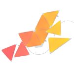 Kit 9 Panouri luminoase Nanoleaf Shapes Triangles, Iluminare LED RGBW, Senzor muzica, Flux luminos total 720 lumeni