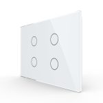 Panou intrerupator cvadruplu cu touch Livolo din sticla, standard Italian – Serie noua