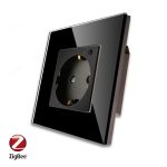 Priza inteligenta pentru perete LUXION Zigbee cu rama din sticla