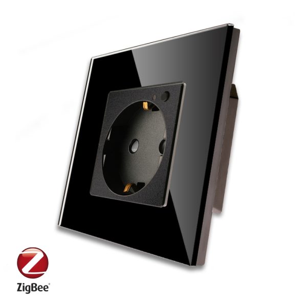 Priza inteligenta pentru perete LUXION Zigbee cu rama din sticla