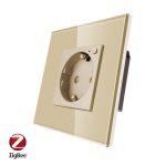 Priza inteligenta pentru perete LUXION Zigbee cu rama din sticla