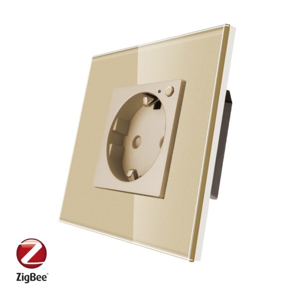 Priza inteligenta pentru perete LUXION Zigbee cu rama din sticla