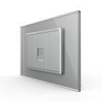 Priza internet Livolo cu rama din sticla – standard italian