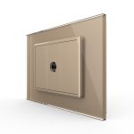 Priza Simpla TV Livolo cu Rama din Sticla – Serie Noua