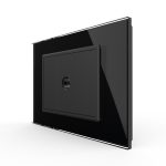 Priza Simpla TV Livolo cu Rama din Sticla – Serie Noua