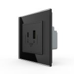 Priza USB-A + USB-C cu Rama Din Sticla LIVOLO – Serie Noua