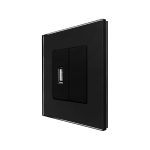Priza USB + Blank cu Rama din Sticla LUXION