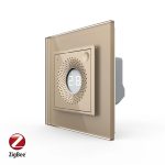 Senzor de Temperatura si Umiditate Livolo cu Rama din Sticla, Protocol Zigbee