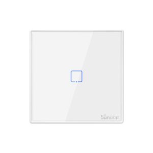 Telecomanda Sonoff T2EU1C-RF cu 1 canal, 433 MHz, Semnal RF, Alb
