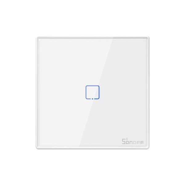 Telecomanda Sonoff T2EU1C-RF cu 1 canal, 433 MHz, Semnal RF, Alb