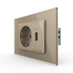 Priza simpla cu USB Livolo standard italian