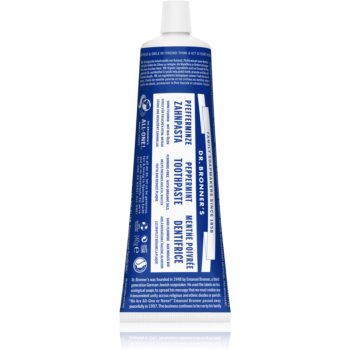 Dr. Bronner’s Peppermint pasta de dinti albitoare fara Fluor