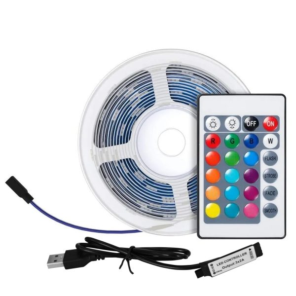Banda LED BroadLink LBTV, Lungime 3m, Aplicatie, Control vocal, Telecomanda