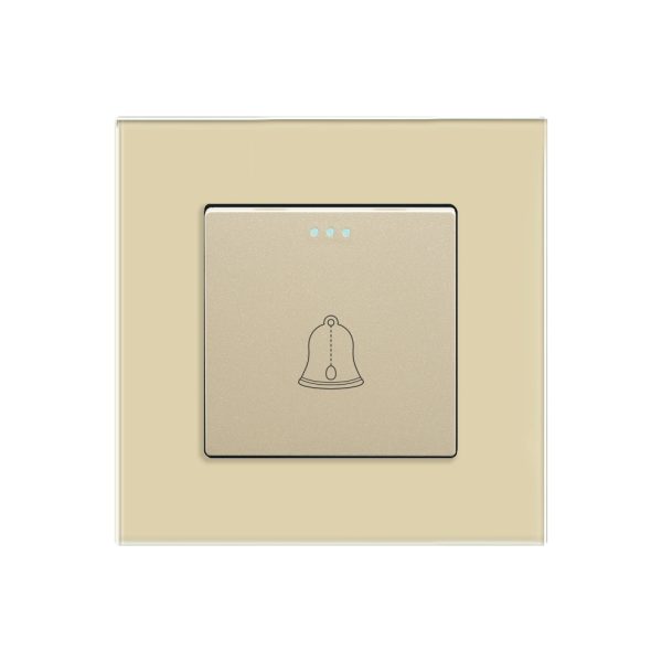 Buton de Sonerie Mecanic LUXION cu Rama din Sticla